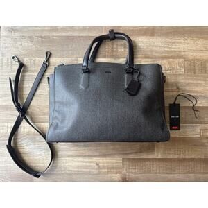 TUMI Sinclair Emma Saffiano Leather Business Brief Case Crossbody Commuter Bag